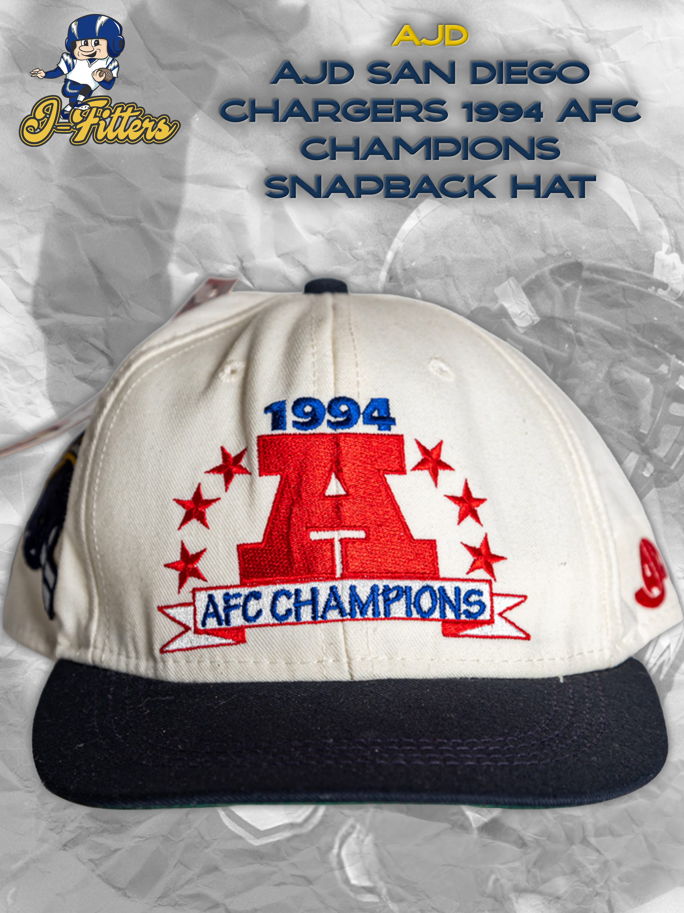 AJD San Diego Chargers 1994 AFC Champions Snapback Hat | J-Fitters