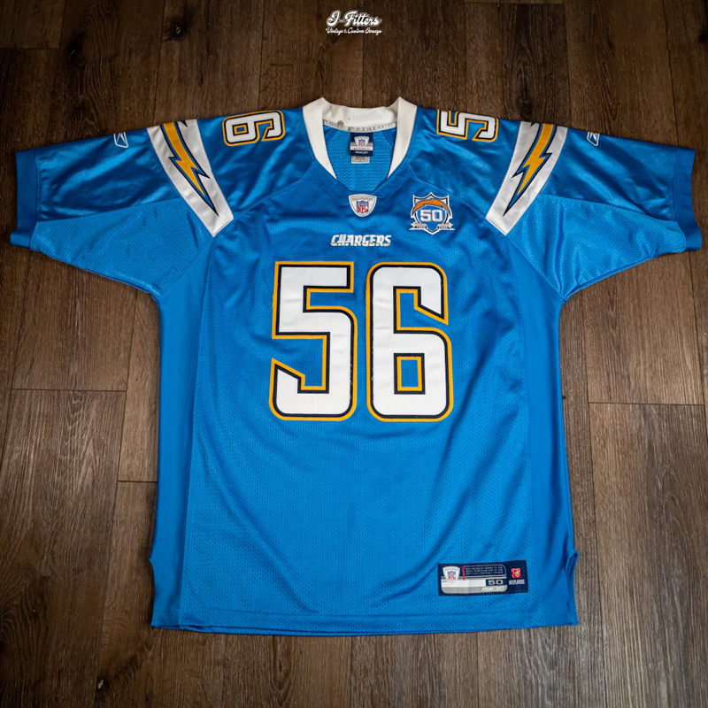 Junior Jr. Seau Team Issued Signed Chargers Pro NFL Game Jersey